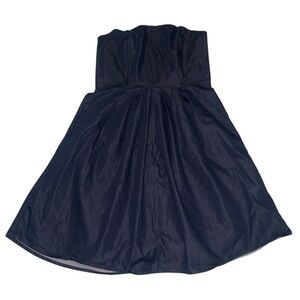 Navy Strapless Dress